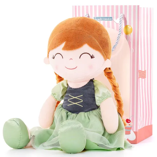 OEM ODM Soft Baby Dolls Stuffed Plush Toy Rag Girl Doll Mu100380 with CE En71 Gcc