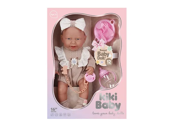Newborn 16 Inch Baby Doll Toys Full Body Silicone Realistic Reborn Baby Vinyl Doll Toys
