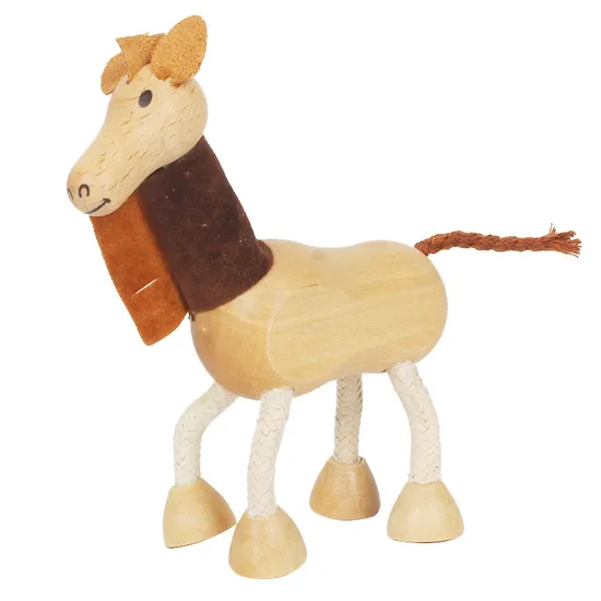 Wood Animals Zoo Dolls Model Action Figures Horse Tiger Lion Giraffe Monkey Elephant Education Toys