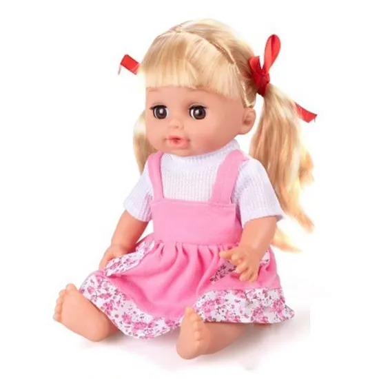Custom 3 in 1 14 Inch 12 Sounds Viny Baby Silicone Reborn Dressing Girl Toy Doll Set with Baby Stroller Bed