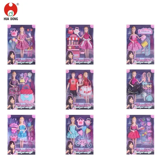 Wholesale High Quality Dolls Clothing and Petting Toy Set Wardrobe Change Multiple Themes Exploration and Creativity Dress Up Toys For Girls