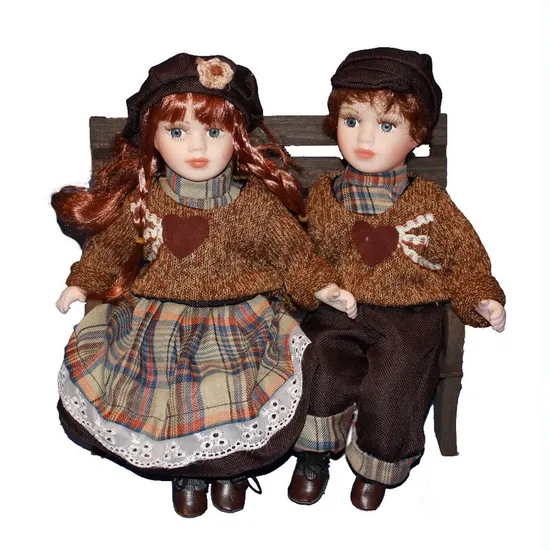 35 Cm Sitting Doll Couple to Baby