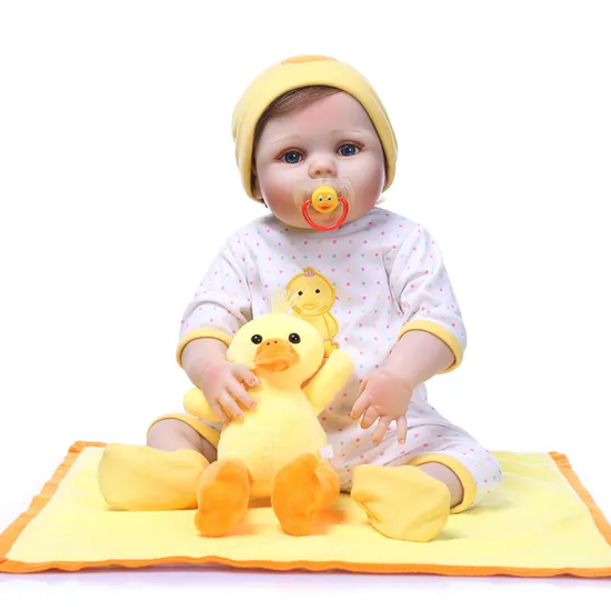 Reborn Baby Dolls Full Body Silicone, 18inch Realistic Reborn Baby Dolls Girls, Lifelike Washable Bath Baby Dolls for Children 3+