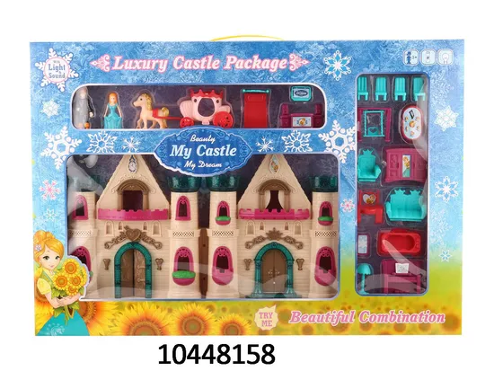 Miniature Doll House Children Pretend Role Play DIY Castle Juguetes Plastic Toys