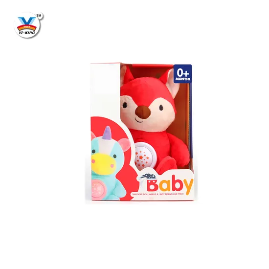 Wholesale Price Hot Plush Sound and Light Soothes Puppy Fox Unicorn Kids Toy