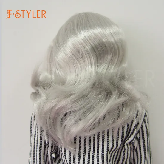 Fstyler Factory Supply Dolls Wigs Customized Ladies Wave Hairs Synthetic Mohair Curls Wig