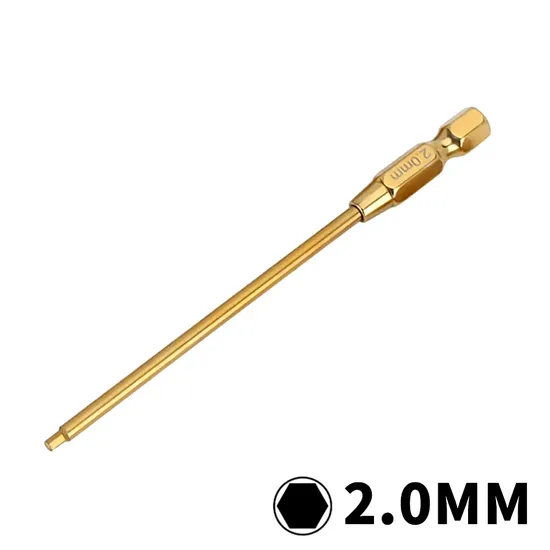 RC 2.0mm Power Tool Tip 100mm Bit (titanium steel)
