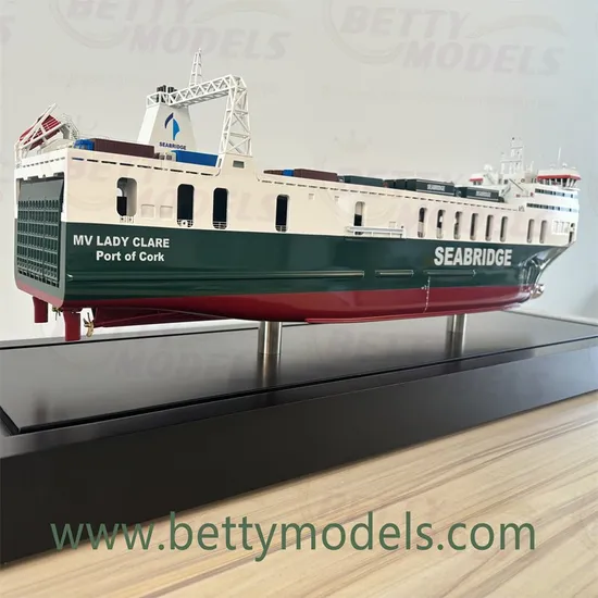 High Details Ferry Scale Model Customization 3D Barge Ship Model Making