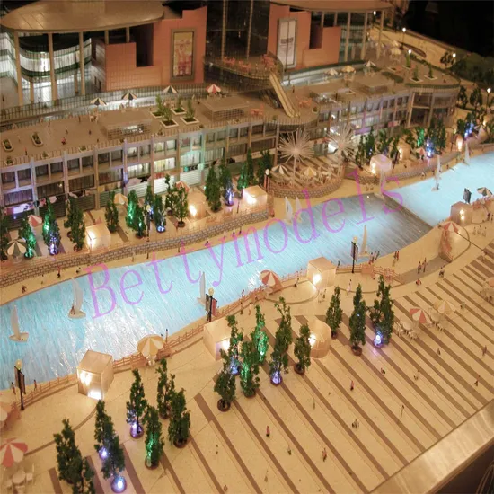 Commercial Architecture Physical Scale Model Making with Light Business Building