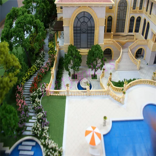 Customized Architecture Scale Model Making Factory Villa House Colour Physical Lighting Model