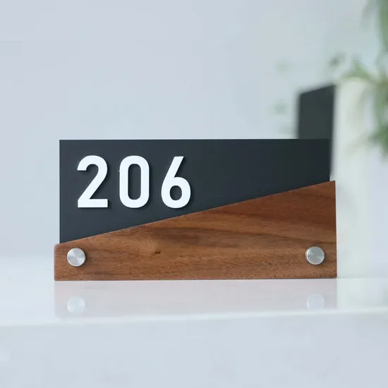 Free Design Ezd Office Reflective House Number Signs Door Plates for Hotel