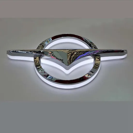 Plastic Design Advertising Chrome LED Backlit Car Logo