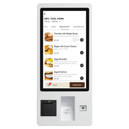 Self-Server Interactive Digital Touch Screen Payment Kiosk Display Terminal for Restaurant