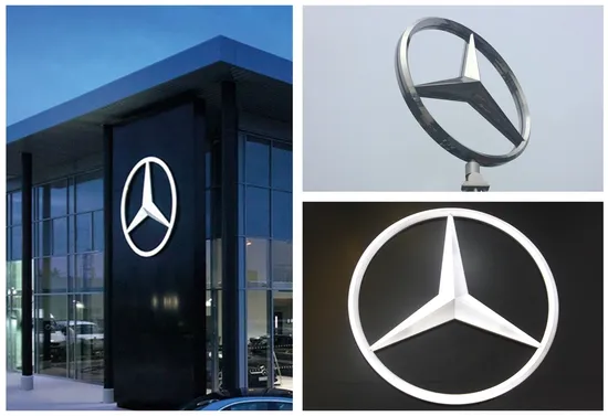LED Chorme Car Brand and Car Logo Design Logos for Car Showroom Advertising