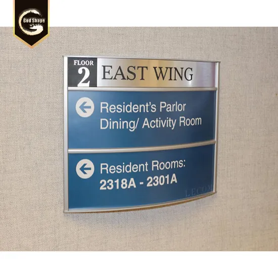 Aluminum Curved Wayfinding Directional Sign