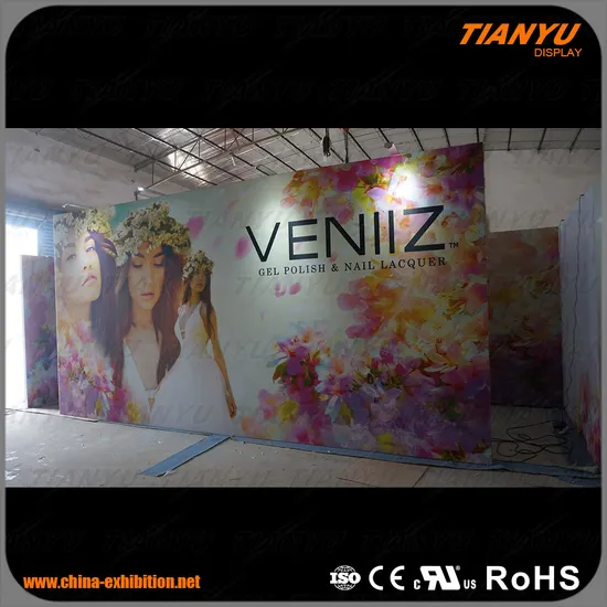 Exhibition Booth Backdrop Straight Shape Tension Fabric Display