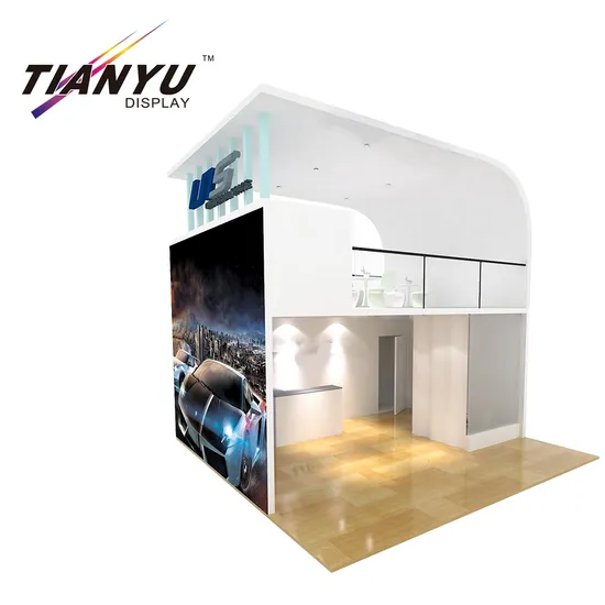 Tianyu Offer Aluminum Two Level Double Deck Exhibition Booth Stand Manufacturing Display