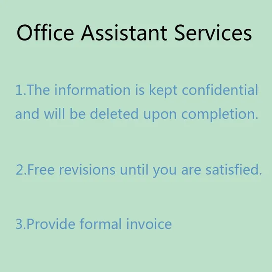 Mzd China Cheap Office Assistant Service