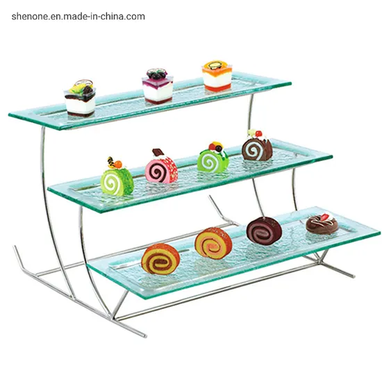 Shenone Hotel Restaurant Furniture Supply Warehouse Beautiful Buffet Food Displays Stand Afternoon Tea Stands
