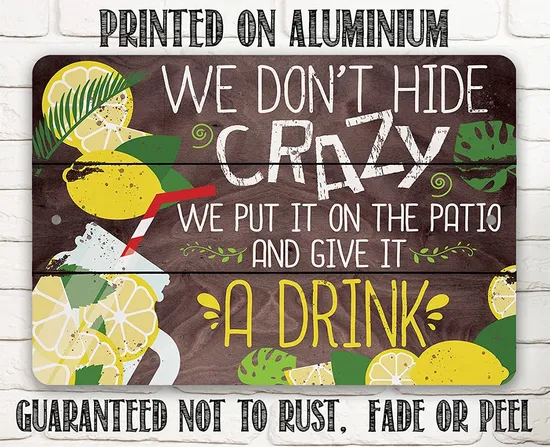 Not Printed on Wood Durable Metal Sign
