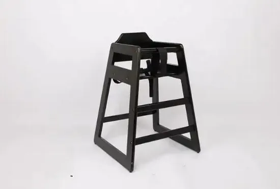Wooden Baby Seating Restaurant High Baby Chair in Natural/Black/Brown/Walnut Finish
