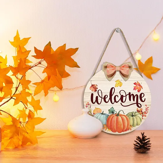 Fall Thanksgiving Harvest Front Door Porch Sign