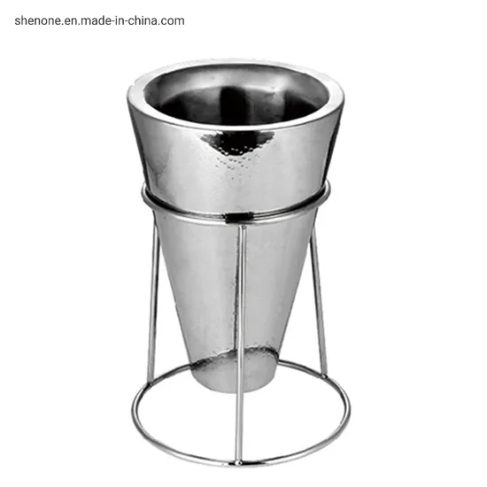Shenone Matt Polished Metal Stainless Steel Ice Bucket with Handle and Cover