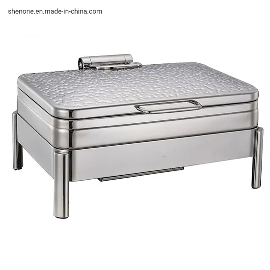 Shenone Hotel Kitchen Equipment Chafing Dish Stainless Steel Luxury Roll-Top Electric Chafing Dish with Glass Window Buffet Equipment
