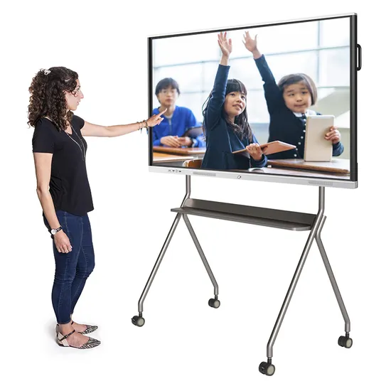 Finger Touchscreen Wall Mount Floor Stand IR Touch Screen 65 75 86 98 55 Inch Smart Board Class Interactive Whiteboard