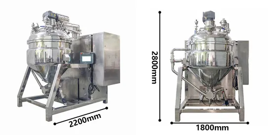 Vacuum Emulsifying Cheese Chubby Sauce Dressing Mixer Tank Machine Peanut Butter Mayonnaise Ketchup