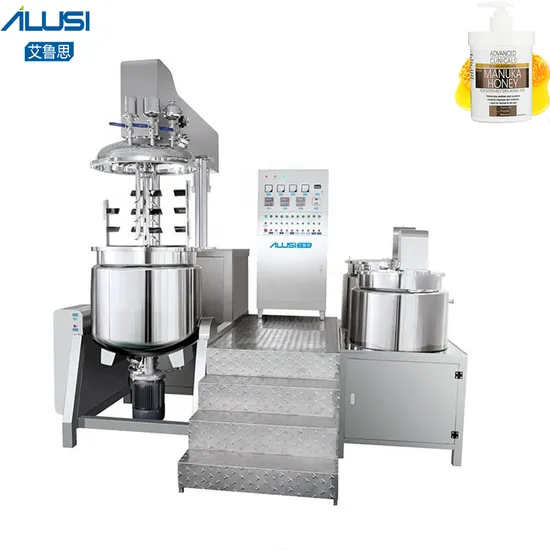 Facial Cream Processing Line Cosmetic Mixing Stainless Reactor Agitator Aloe Vera Gel Production Making Machine