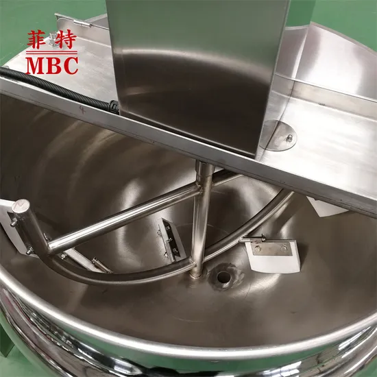 Zhucheng MBC Full-Automatic 100L-1000L Steam Heating Cooking Pot Jacketed Kettle with Mixer