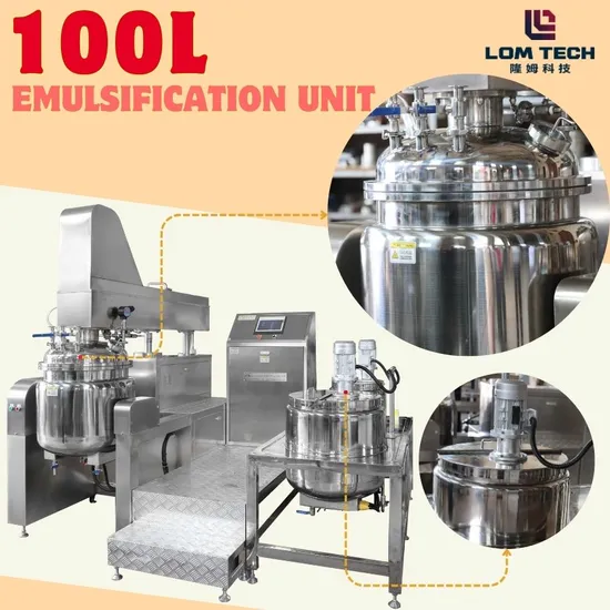 Cosmetics Cream Paste Shapmpoo Toothpaste Gel Blend Vacuum Emulsifying Mixer Homogenizer