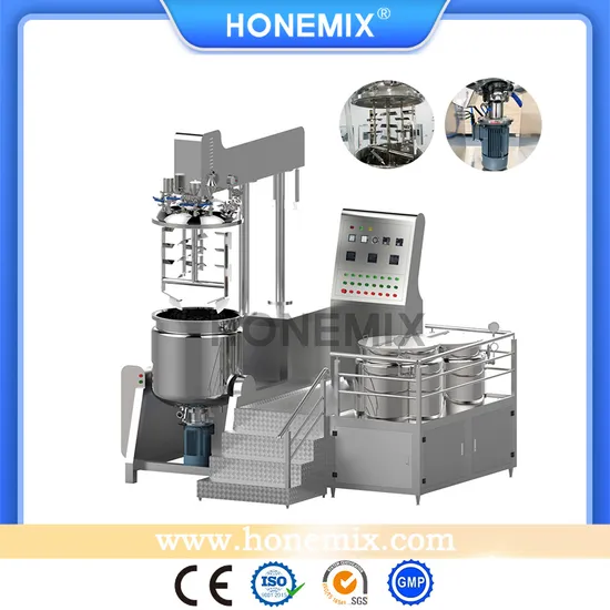 5%off Hot Sale Lifting Type Lab Size 200-500L Creams Homogenizer Vacuum Emulsifier Lotion Making Machine Hone Emulsifying Mixer