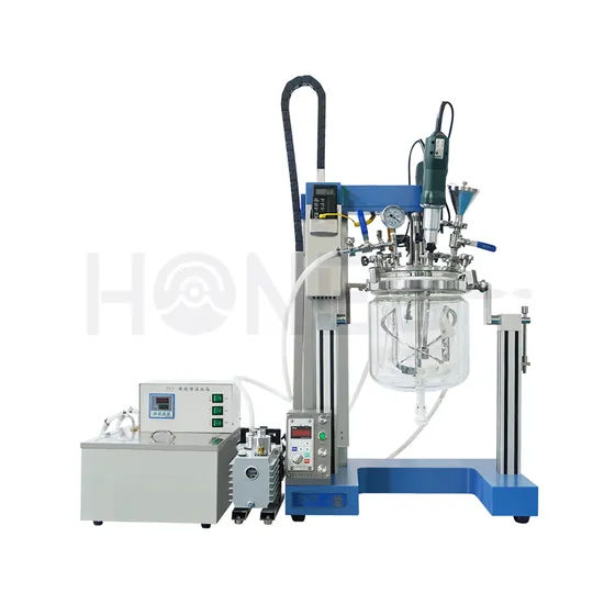 Hone Laboratory Small Capacity 1L 2L 5L 10L Small Scale Vacuum Emulsifying Mixer Reactor for Sample Cream Lotion Production Machine