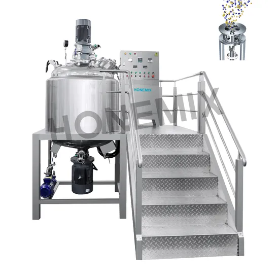 Honemix High Efficiency GMP Stainless Steel Cosmetic Skin Whitening Cream Emulsifying Machine