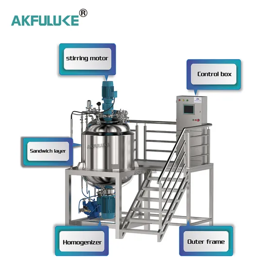 Stainless Steel Cosmetic Liquid Soap Making Machine Mixing Equipment
