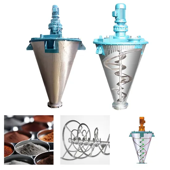 Efficient Double Ribbon Mixer for Food Processing