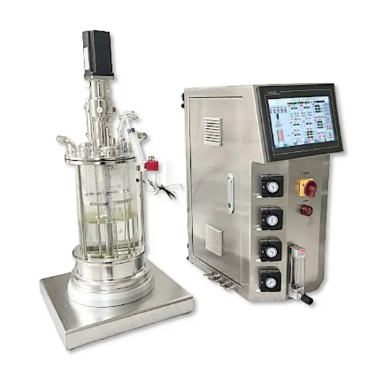 Lab Glass Fermentor Bioreactor Vessel with Stainless Steel Bottom