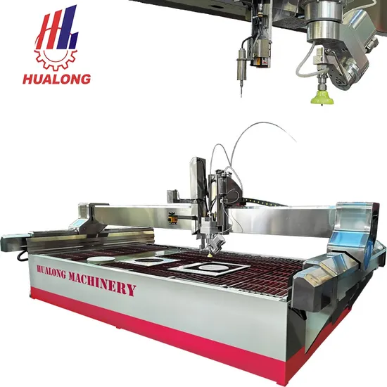 Hot Sale Automatic Hualong Machinery 5 Axis Water Jet Steel Waterjet Cutting