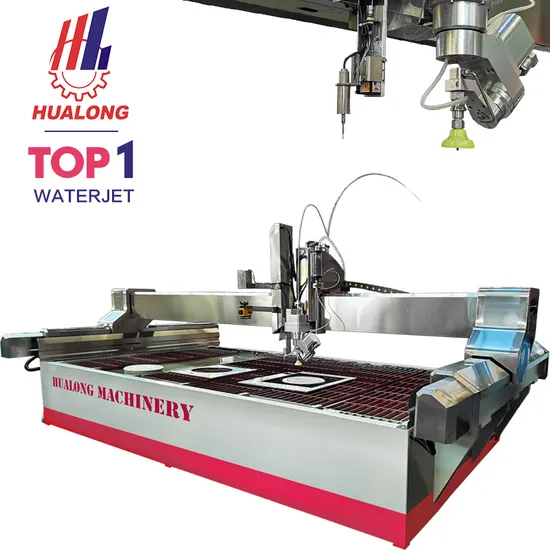 Good Service CNC Hualong Machinery Water Jet Cutter Portable Head Waterjet Stone Cutting Machine
