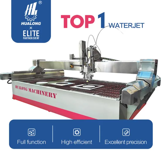 High Precision Hualong CE Approved 5 Axis CNC Glass Waterjet Cutter
