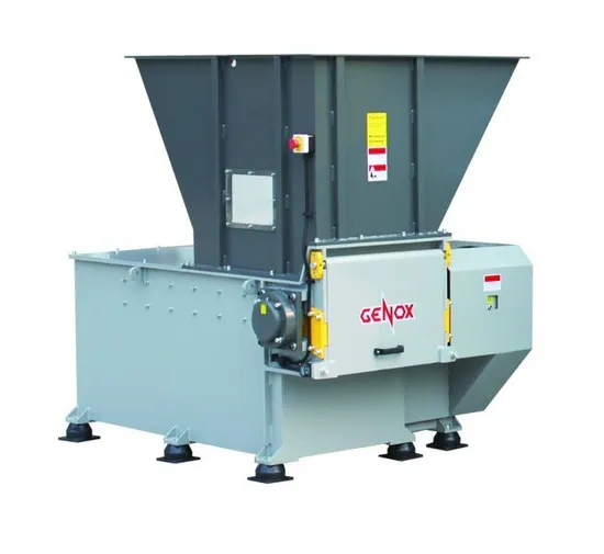 1080X800 Hopper Inlet Electric 400mm Rotation Diameter Computerized Plastic Machinery Wood Paper Shredder