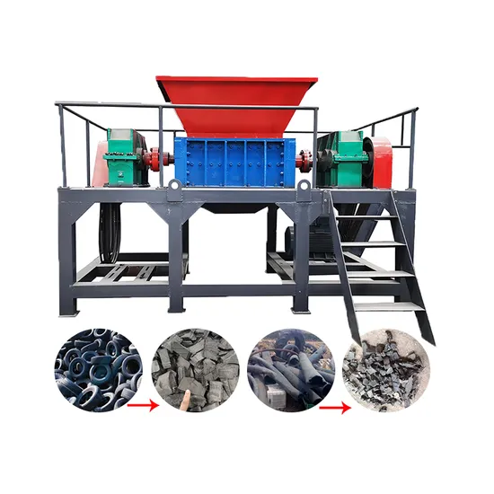 Double Shaft Shredding Price Rubber Tire Waste Plastic Bottle Tire Shredder Machine