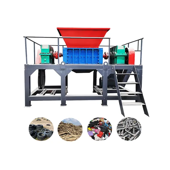 Double Shaft Steel Scrap Wire Cars Tire Metal Shredders