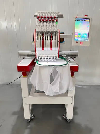 Single Head Embroidery Machine with Cap /Clothes/Flat Function