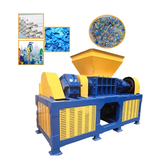 Metal Wood Plastic PE PC Bottle Double Shaft Shredder Machine