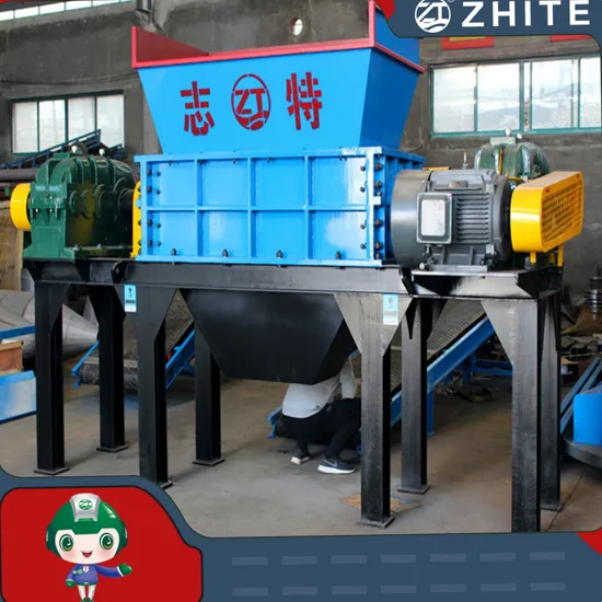 Organic Food Waste Wood Plastic Aluminum Can Paper Rubber Tire Treatment Shredder