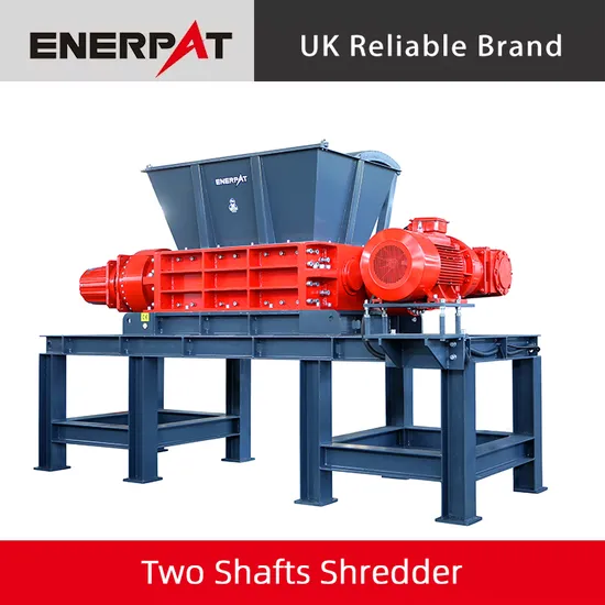 Enerpat Top Quality Two Shafts Shredder Machine for Wood Pallet Chipper, Plastic Shredder for Recycling