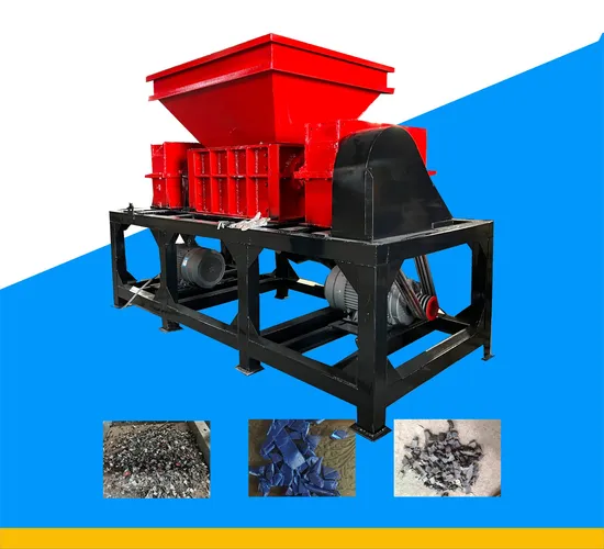 Double Shat Tyre Recycling Plant Machine Used Rubber Tire Shredder Machine